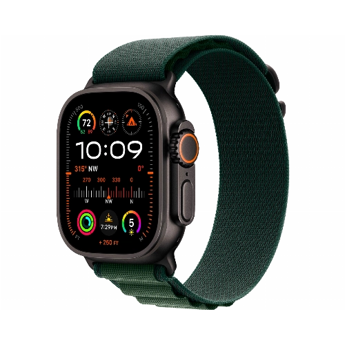 Смарт-часы Apple Watch Ultra 2 49 мм Black Titanium Case with Dark Green Alpine Loop Small