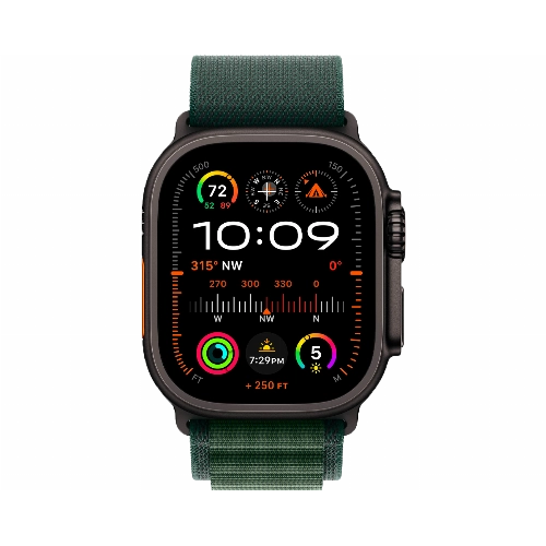 Смарт-часы Apple Watch Ultra 2 49 мм Black Titanium Case with Dark Green Alpine Loop Medium