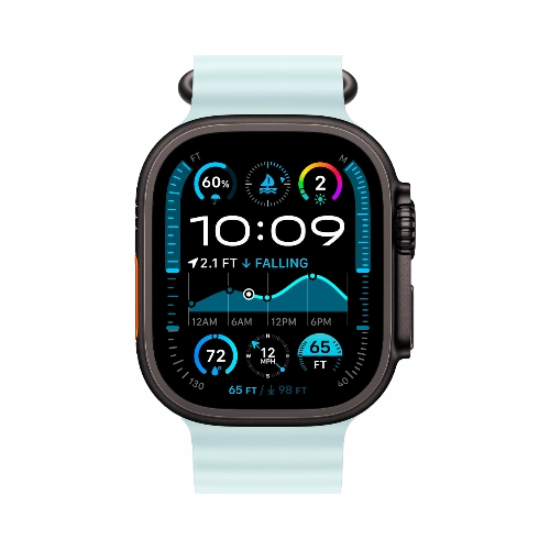 Смарт-часы Apple Watch Ultra 2 49 мм Black Titanium Case with Ice Blue Ocean-Band Small/Medium/Large