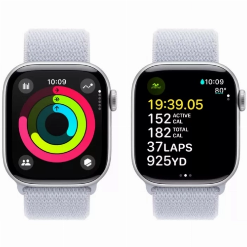 Умные часы Apple Watch Series 10 42 мм, Aluminium Case GPS, Sport Loop, Silver