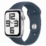 Умные часы Apple Watch Series SE Gen 2, 44 мм Aluminium Case, Silver/Storm Blue Sport Band (M/L)