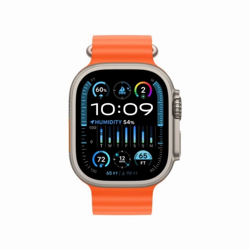 Смарт-часы Apple Watch Ultra 2 49 мм Natural Titanium Case with Orange Ocean Band