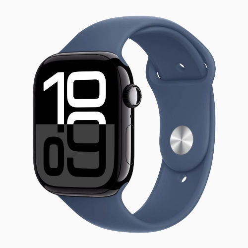 Умные часы Apple Watch Series 10 42 мм, S/M 130-200 мм, Jet Black Aluminium Case GPS, Denim