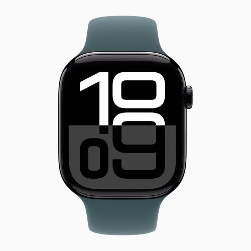 Умные часы Apple Watch Series 10 42 мм, S/M 130-200 мм, Jet Black Aluminium Case GPS, Lake Green