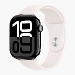 Умные часы Apple Watch Series 10 42 мм, S/M 130-200 мм, Jet Black Aluminium Case GPS, Light Blush