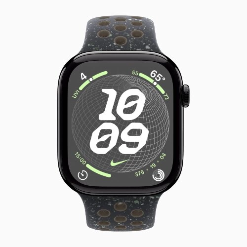 Умные часы Apple Watch Series 10 42 мм, S/M 130-200 мм, Jet Black Aluminium Case GPS, Midnight Sky Nike Sport Band