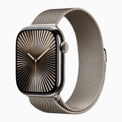 Умные часы Apple Watch Series 10 46 мм, M/L 140-245 мм, Titanium Case Cellular, Milanese Loop, Natural