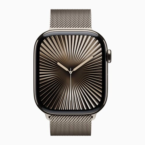 Умные часы Apple Watch Series 10 46 мм, M/L 140-245 мм, Titanium Case Cellular, Milanese Loop, Natural