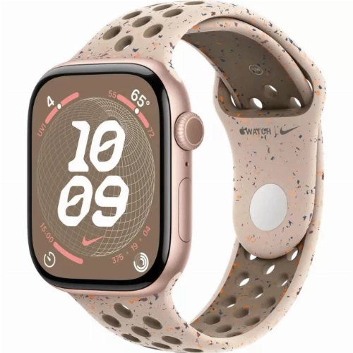 Умные часы Apple Watch Series 10 46 мм, M/L 140-245, Rose Gold Aluminium Case GPS, Desert Stone Nike Band