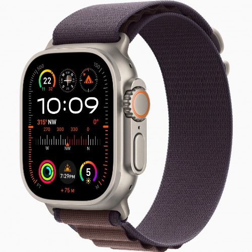 Смарт-часы Apple Watch Ultra 2 49 мм Natural Titanium Case with Indigo  Alpine Loop Medium