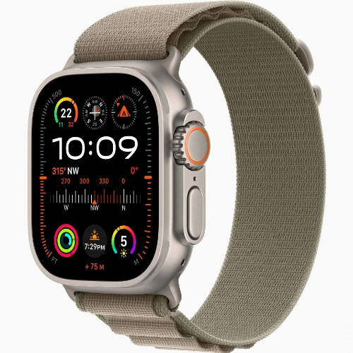 Смарт-часы Apple Watch Ultra 2 49 мм Natural Titanium Case with Olive Alpine Loop Large