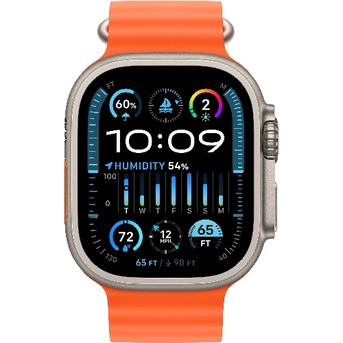 Смарт-часы Apple Watch Ultra 2, 49 мм Titanium Case with Orange Ocean Band