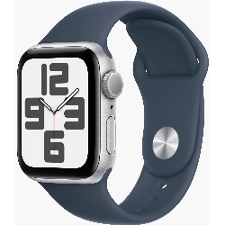 Умные часы Apple Watch SE 40 мм Aluminium Case, серебристый/синий