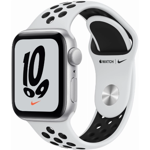 Умные часы Apple Watch Nike SE GPS 40 мм Aluminium Case, чистая платина/черный