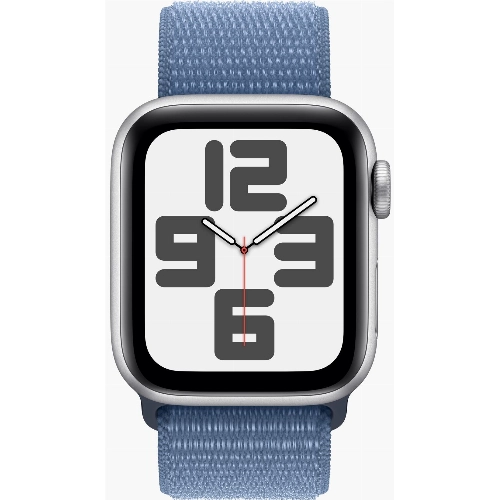 Умные часы Apple Watch SE GPS 40 мм Aluminium Case, Sport Loop, серебристый/синий