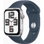 Умные часы Apple Watch SE 44 мм Aluminium Case, серебристый/синий