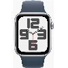 Умные часы Apple Watch SE 44 мм Aluminium Case, серебристый/синий