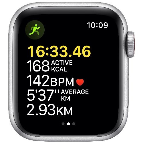 Умные часы Apple Watch Nike SE GPS 44 мм Aluminium Case, серебристый/зеленый