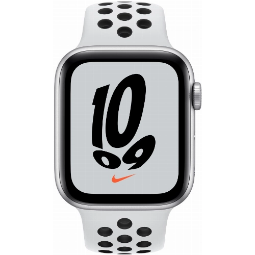 Умные часы Apple Watch Nike SE GPS + Cellular 44 мм Aluminium Case, чистая платина/черный