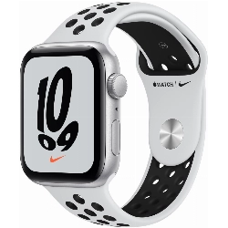 Умные часы Apple Watch Nike SE GPS 44 мм Aluminium Case, чистая платина/черный