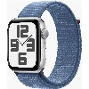 Умные часы Apple Watch SE GPS + Cellular 40 мм Aluminium Case, Sport Loop, серебристый/синий