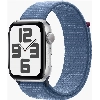 Умные часы Apple Watch SE GPS + Cellular 40 мм Aluminium Case, Sport Loop, серебристый/синий