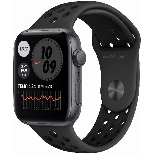 Умные часы Apple Watch Nike SE 44 мм Aluminium Case, черный