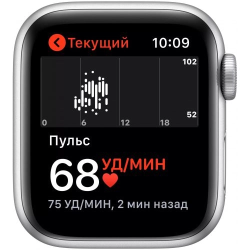 Умные часы Apple Watch SE 44 мм Aluminium Case, серебристый/белый