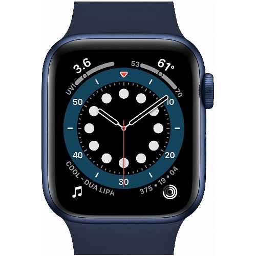 Умные часы Apple Watch Series 6 44 мм GPS + Cellular, синий/темный ультрамарин