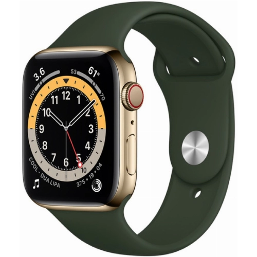 Умные часы Apple Watch Series 6 44 мм GPS, золотистый/кипрский зеленый