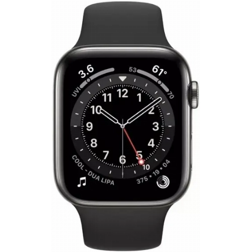 Умные часы Apple Watch Series 6 44 мм GPS + Cellular, графит/черный