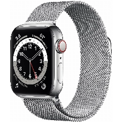 Умные часы Apple Watch Series 6 40 мм GPS + Cellular, серебристый/серебристый Milanese Loop