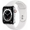 Умные часы Apple Watch Series 6 44 мм GPS + Cellular, серебристый/белый