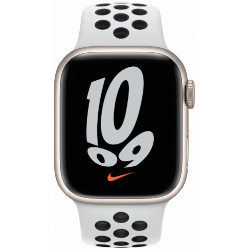 Умные часы Apple Watch Nike Series 7 GPS + Cellular 41 мм, сияющая звезда/чистая платина