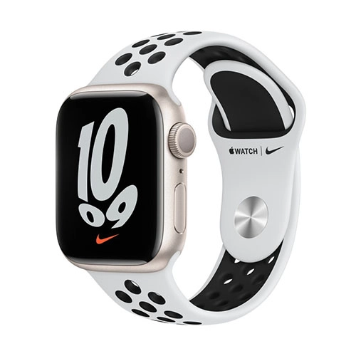 Умные часы Apple Watch Nike Series 7 GPS 41 мм, сияющая звезда/чистая платина