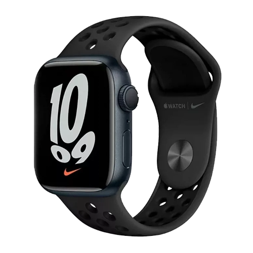 Умные часы Apple Watch Nike Series 7 GPS + Cellular 41 мм, антрацитовый/черный