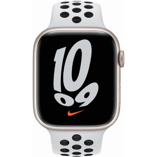 Умные часы Apple Watch Nike Series 7 GPS + Cellular 45 мм, сияющая звезда/чистая платина