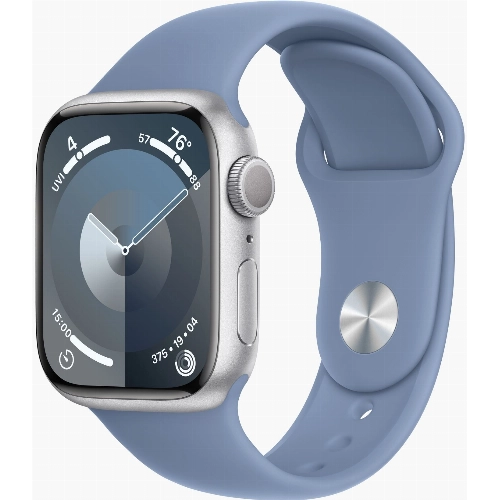 Умные часы Apple Watch Series 9 41 мм Aluminium Case, Silver/Winter Blue Sport Band