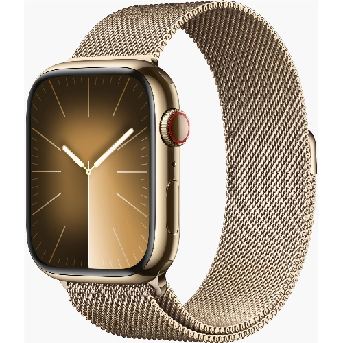 Умные часы Apple Watch Series 9 45 мм Steel Case, Gold Milanese Loop