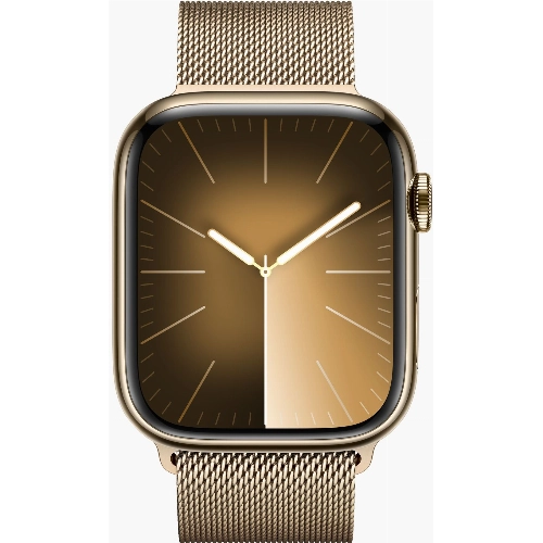 Умные часы Apple Watch Series 9 45 мм Steel Case, Gold Milanese Loop