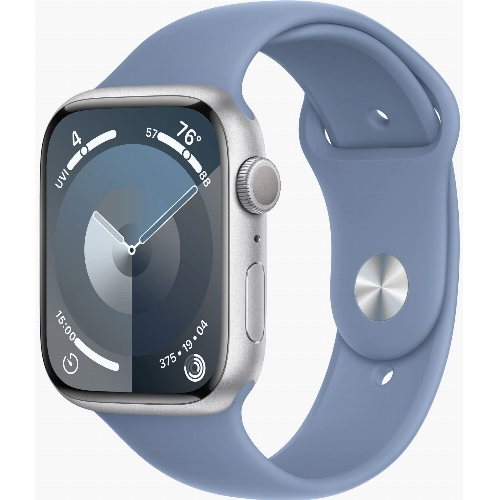 Умные часы Apple Watch Series 9 45 мм Aluminium Case, Silver/Winter Blue Sport Band