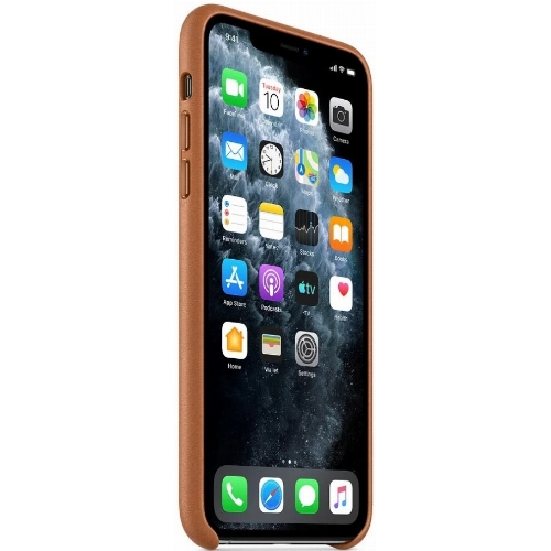 Чехол Apple кожаный для iPhone 11 Pro Max, золотисто‑коричневый