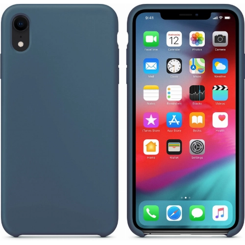 Чехол moonfish для iPhone XR, силикон, тёмно-синий