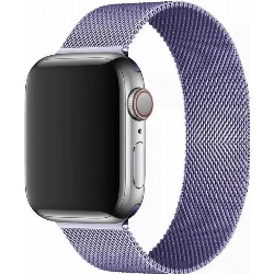 Металлический ремешок на Apple Watch 1-7, SE 38, 40, 41 мм, миланская петля, фиолетовый