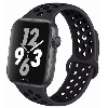 Ремешок силиконовый перфорированный для Apple Watch 38, 40, 41 мм, черный