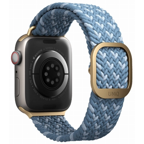 Ремешок Uniq Aspen DE strap для Apple Watch 41, 40, 38 мм, лазурно-голубой